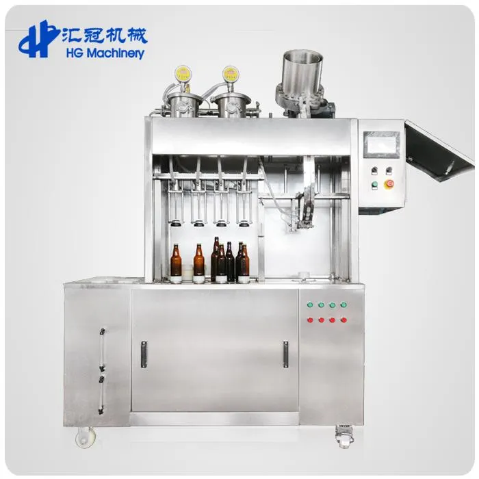 Semi-auto Beer Bottle Rinsing&Filling&Capping Machine 4-4-1